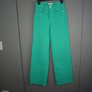 Rails Women's Jeans The Getty High Rise Wide Leg Jeans in Emerald Green Size 26